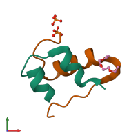 PDB entry 5d5e coloured by chain, front view.