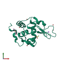 PDB entry 5d5f coloured by chain, front view.