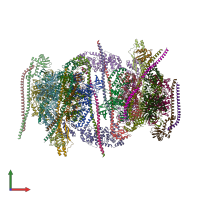 PDB entry 5d80 coloured by chain, front view.