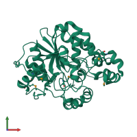 PDB entry 5d8m coloured by chain, front view.