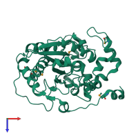 PDB entry 5d8m coloured by chain, top view.