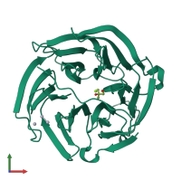 PDB entry 5d9d coloured by chain, front view.