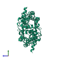 HTH tetR-type domain-containing protein in PDB entry 5daj, assembly 3, side view.