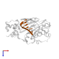 DNA (5'-D(*CP*AP*GP*TP*AP*C)-3') in PDB entry 5ddm, assembly 1, top view.