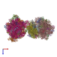 PDB entry 5dfe coloured by chain, top view.