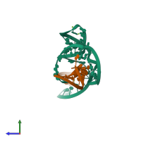 PDB entry 5dh6 coloured by chain, side view.