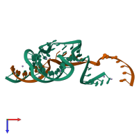 PDB entry 5dh7 coloured by chain, top view.