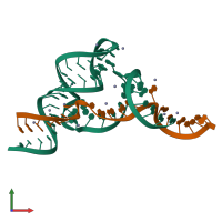 PDB entry 5dh8 coloured by chain, front view.