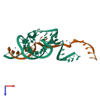 PDB entry 5dh8 coloured by chain, top view.
