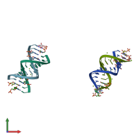 PDB entry 5dhc coloured by chain, front view.