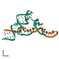 PDB entry 5di4 coloured by chain, front view.