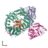 PDB entry 5dis coloured by chain, front view.