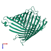 PDB entry 5dl6 coloured by chain, top view.