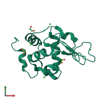 PDB entry 5dla coloured by chain, front view.