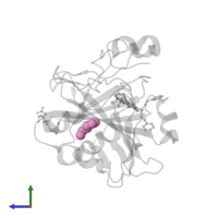 2-(N-MORPHOLINO)-ETHANESULFONIC ACID in PDB entry 5dog, assembly 1, side view.