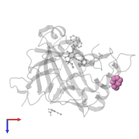 2-(N-MORPHOLINO)-ETHANESULFONIC ACID in PDB entry 5dog, assembly 1, top view.