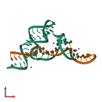 PDB entry 5dqk coloured by chain, front view.