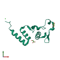 PDB entry 5dsd coloured by chain, front view.
