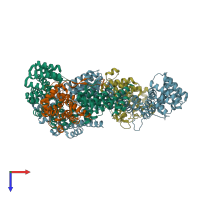 PDB entry 5dse coloured by chain, top view.