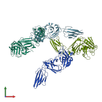 PDB entry 5du7 coloured by chain, front view.