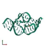 PDB entry 5dun coloured by chain, front view.