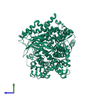 Phosphatidylinositol 4,5-bisphosphate 3-kinase catalytic subunit alpha isoform in PDB entry 5dxt, assembly 1, side view.