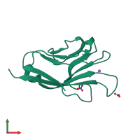 PDB entry 5dzo coloured by chain, front view.