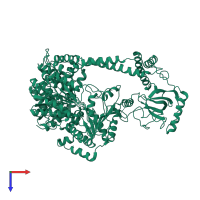 PDB entry 5dzr coloured by chain, top view.