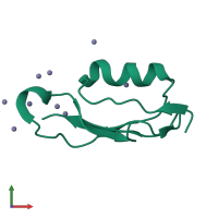 PDB entry 5e0y coloured by chain, front view.