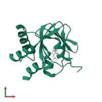 cGMP-dependent protein kinase in PDB entry 5e16, assembly 1, front view.