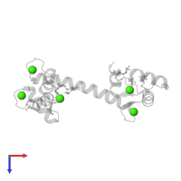 CALCIUM ION in PDB entry 5e1k, assembly 1, top view.