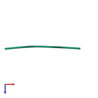 PDB entry 5e5x coloured by chain, top view.