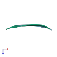 PDB entry 5e61 coloured by chain, top view.