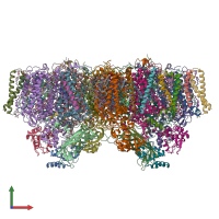 PDB entry 5e79 coloured by chain, front view.