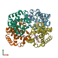 PDB entry 5e83 coloured by chain, front view.
