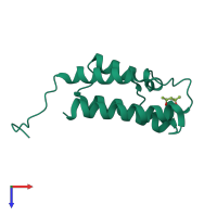 PDB entry 5e9y coloured by chain, top view.