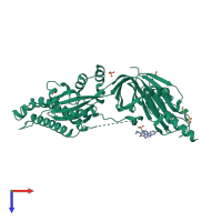 PDB entry 5ea4 coloured by chain, top view.
