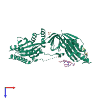 PDB entry 5ea5 coloured by chain, top view.