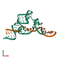 PDB entry 5eao coloured by chain, front view.