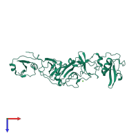 PDB entry 5ebc coloured by chain, top view.