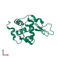 PDB entry 5ebh coloured by chain, front view.