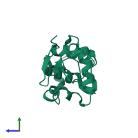 PDB entry 5ebh coloured by chain, side view.
