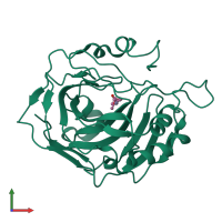 PDB entry 5eh8 coloured by chain, front view.