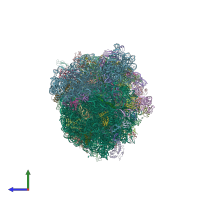 PDB entry 5el4 coloured by chain, side view.