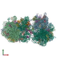 PDB entry 5el6 coloured by chain, front view.