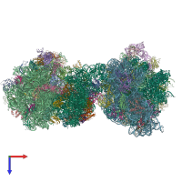 PDB entry 5el7 coloured by chain, top view.