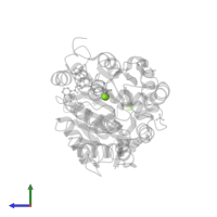 MAGNESIUM ION in PDB entry 5elx, assembly 1, side view.