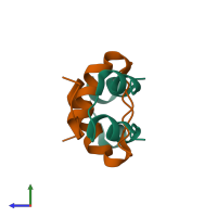Hetero tetrameric assembly 2 of PDB entry 5en9 coloured by chemically distinct molecules, side view.