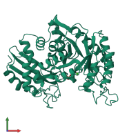 PDB entry 5enl coloured by chain, front view.