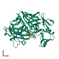 PDB entry 5er2 coloured by chain, front view.